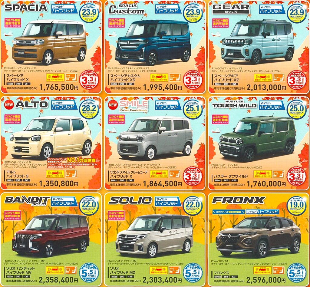 DM裏　ラインナップ